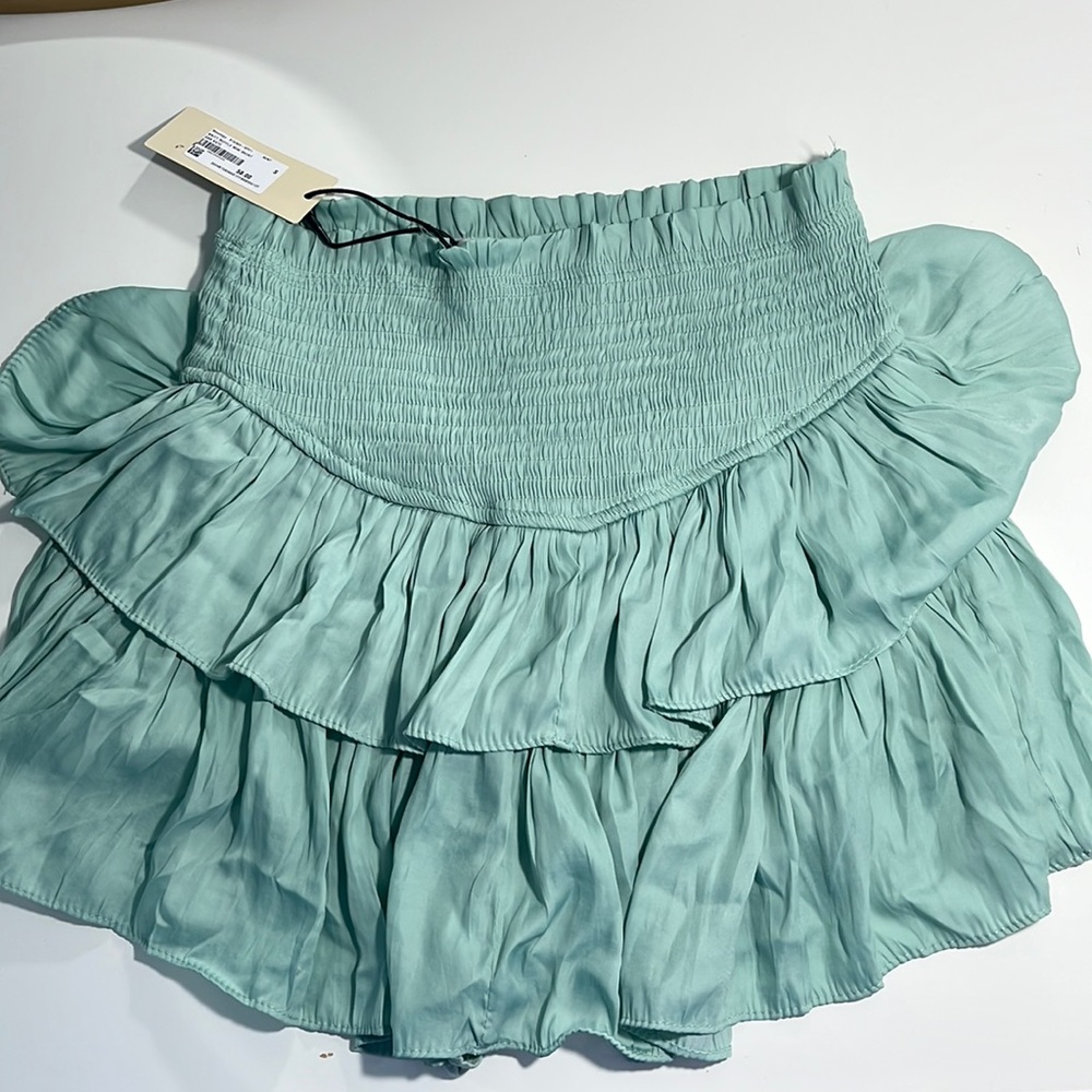 Gab and Kate mint flowy skirt